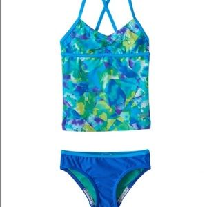 NEW Speedo 2 piece tie dye sky tankini